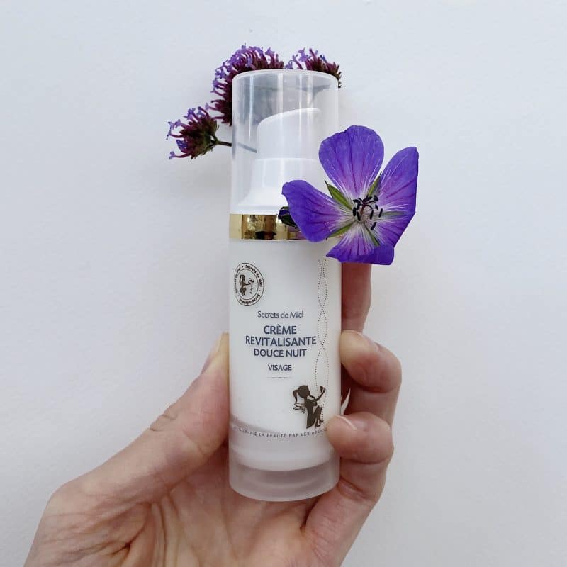 Crème Revitalisante Douce Nuit - Hydrate la peau - Defatigue - Protège la peau - Produit naturel - Secrets de Miel