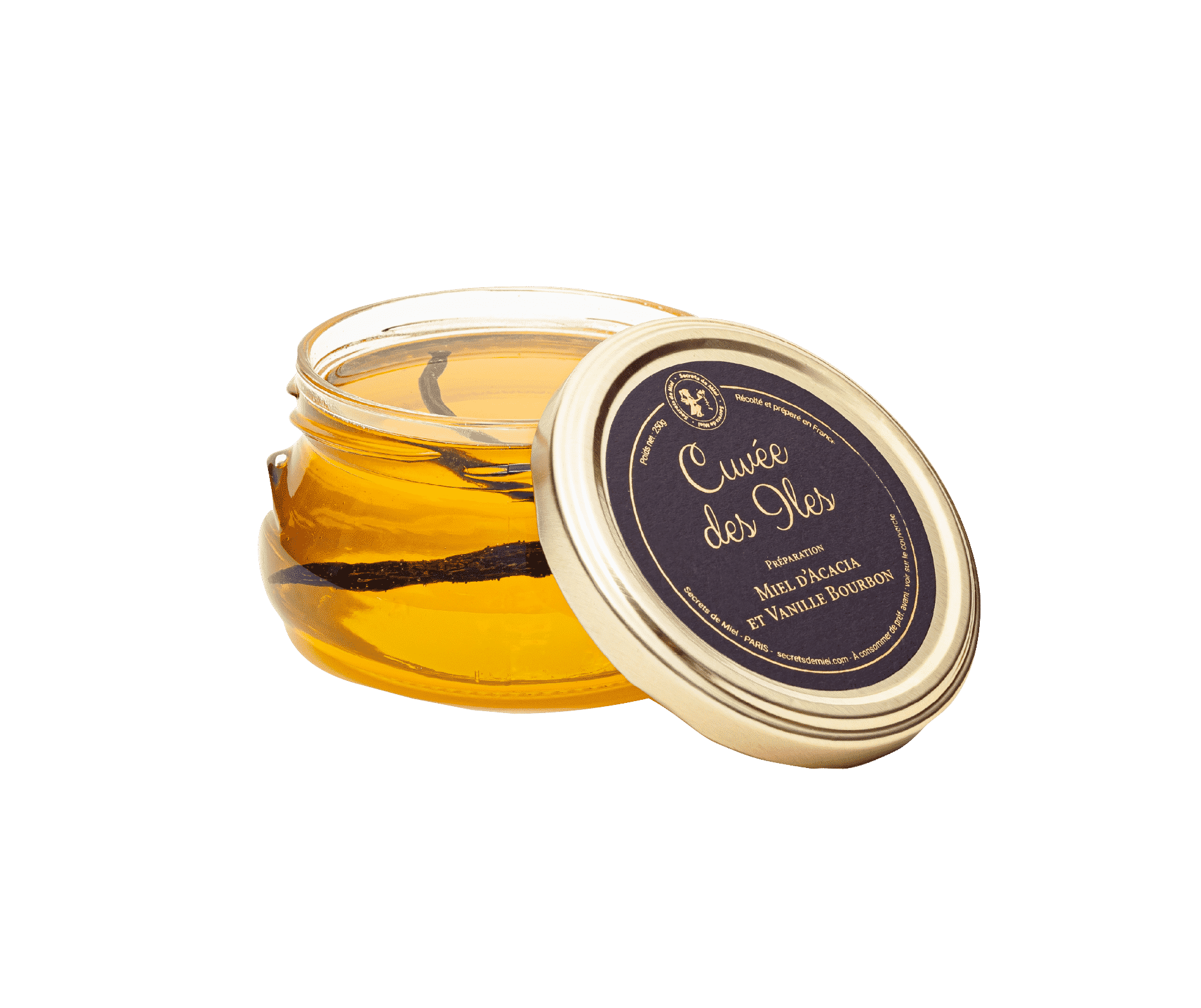 Cuvée des îles - Miel - abeilles - ruche - produit naturel - Vanille bourdbon - Miel rare - Secrets de Miel