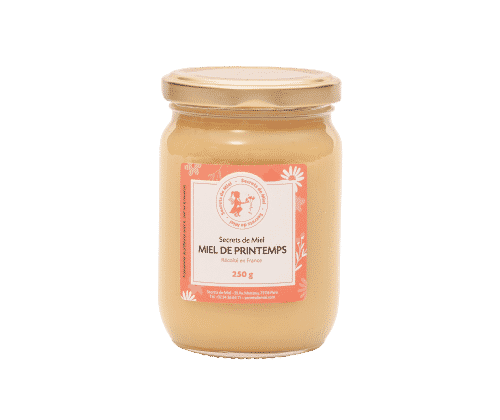 miel multifloral français - miel français - miel de Printemps - Secrets de Miel - miel doux et crémeux