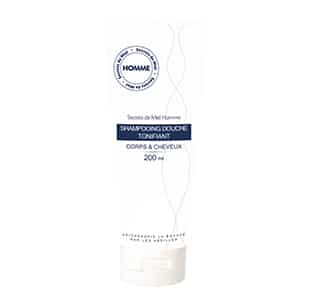 shampooing douche homme - tonifiant - soin douche - gel douche homme - 2 en 1 - produits naturels - fraicheur - détente - douche