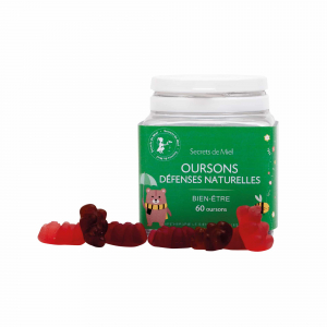 Oursons Défenses Immunitaires - Bon pour le coprs - Enfants - Vitamines - Défenses immunitaires - coup de boost - en forme - Produit naturel - Secrets de Miel