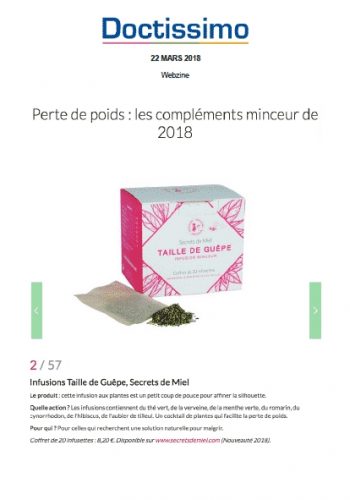 Taille de guêpe - magazine - parle de nous - presse - article - doctissimo