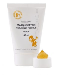 Masque détox - visage - bon pour la peau - Produit naturel - Secrets de Miel