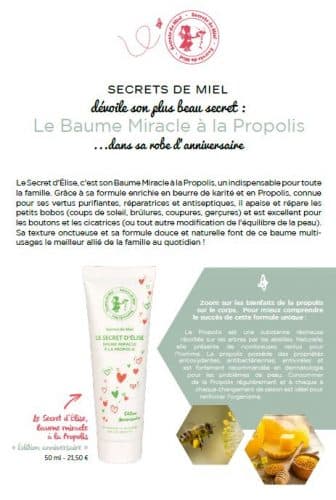 Baume miracle à la Propolis - Secret d'Elise - baume multiusage - propolis - Best seller - Secrets de Miel