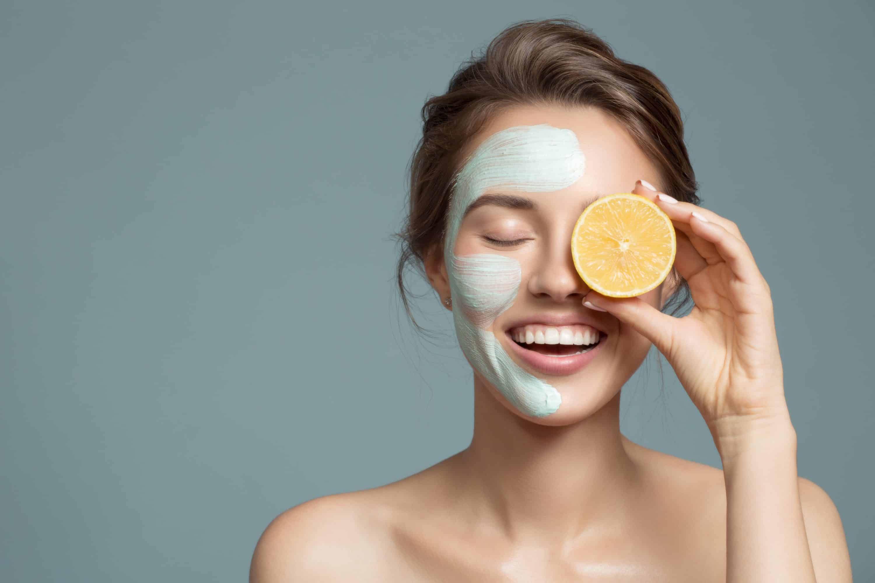 masque visage, citron