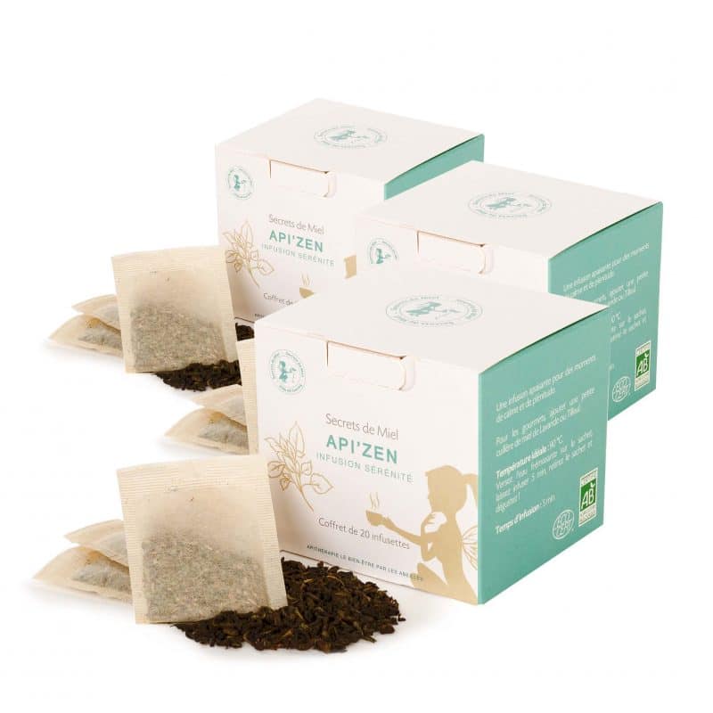 Infusion Api'Zen - Calme - Repos - Apaise - Plantes - produit naturel - Secrets de Miel