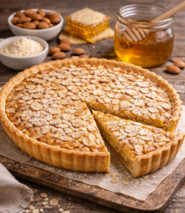 recette tarte au miel et amandes e1773670106702