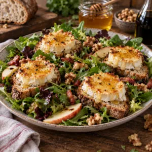 Nos recettes 43 salade chevre chaud