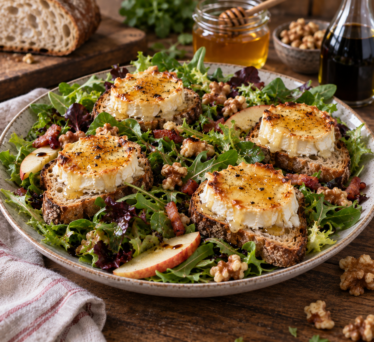 salade chevre chaud