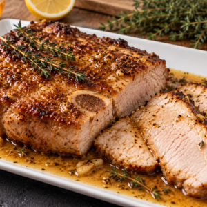 Nos recettes 4 Roti de porc glace au miel et a la moutarde